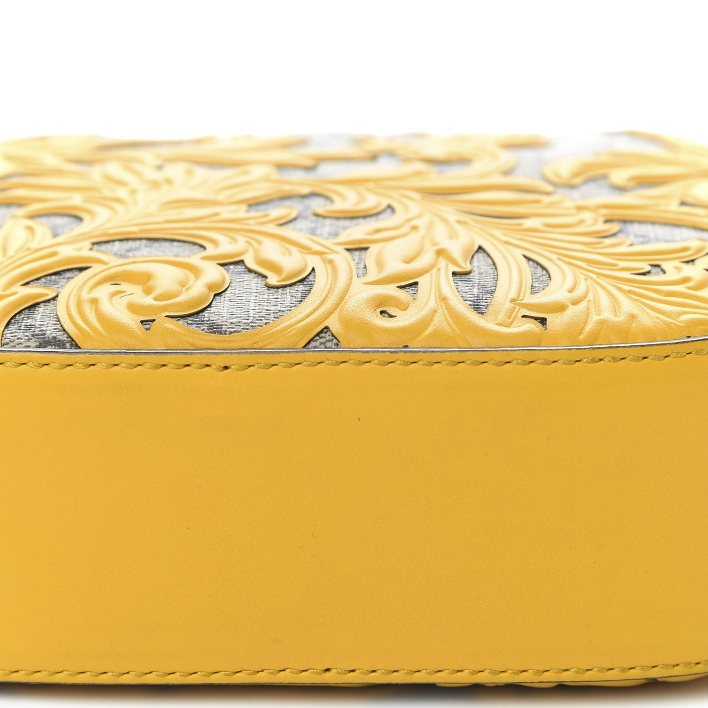 GG Supreme Monogram Arabesque Mini Chain Shoulder Bag Beige Yellow
