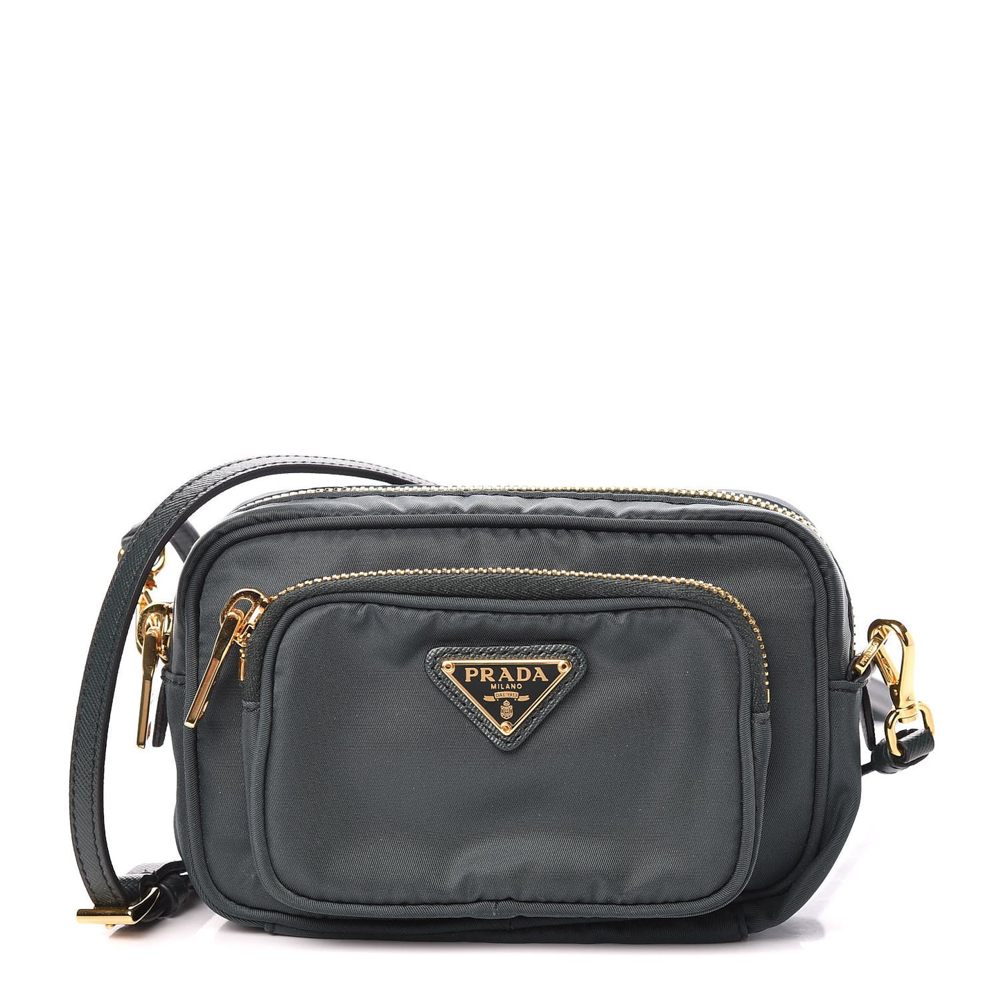Tessuto Nylon Convertible Crossbody Wristlet Petrolio