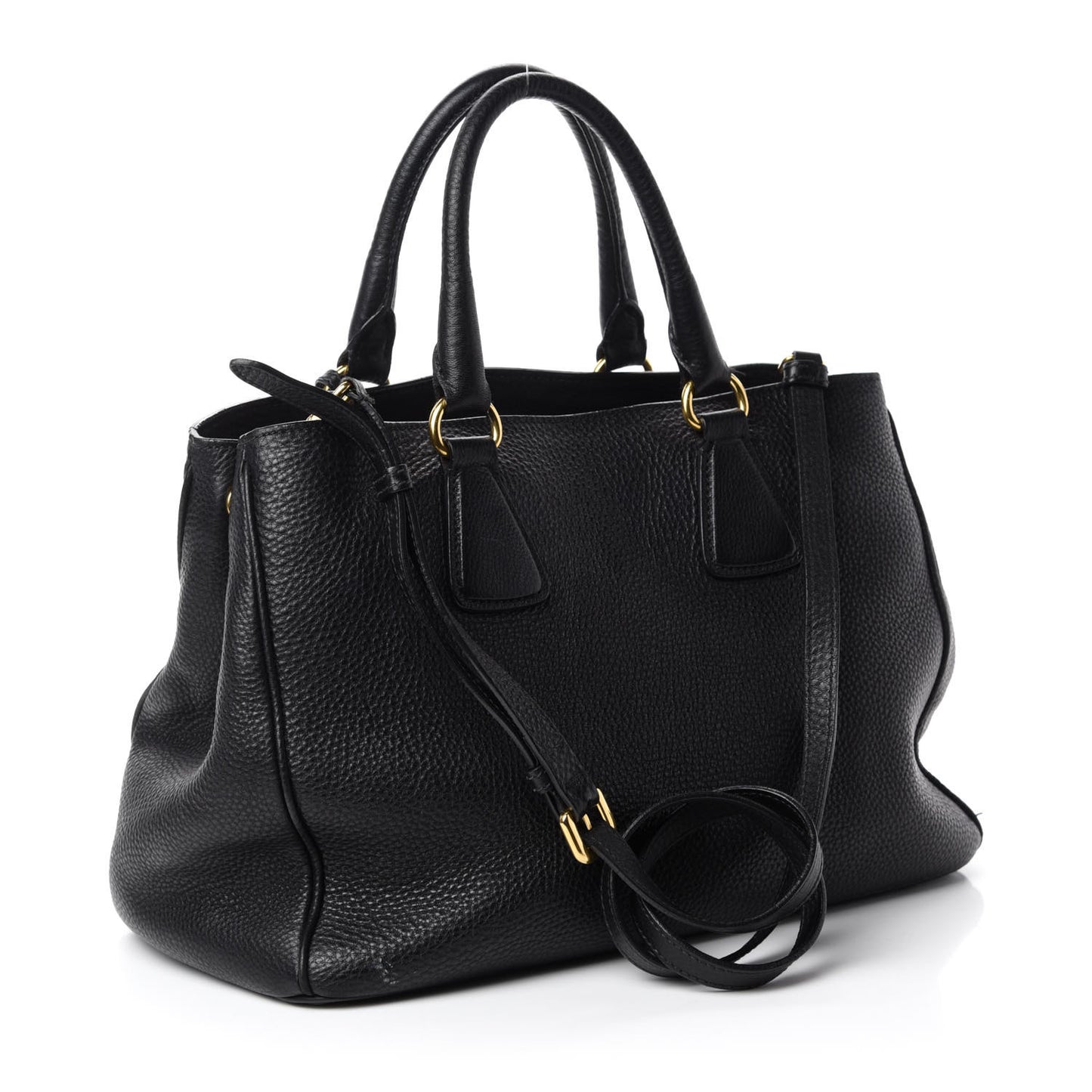 Vitello Daino Shopping Tote Black