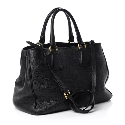 Prada Vitello Daino Shopping Tote Black 3 of 19