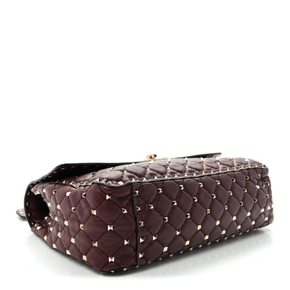 Valentino Garavani Nappa Large Rockstud Spike Shoulder Bag Rubin 4 of 10
