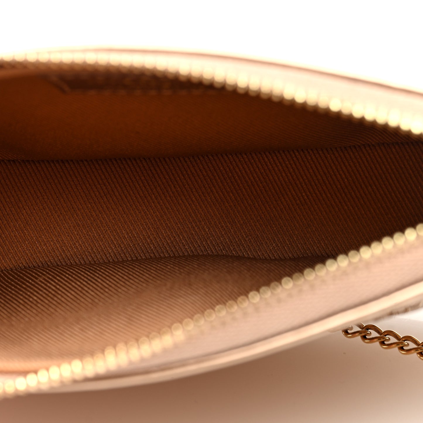 Metallic Vernis Mini Pochette Accessories Rose Gold