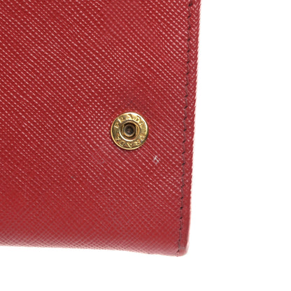 Prada Saffiano Metal Oro Chain Wallet Fuoco 15 of 17