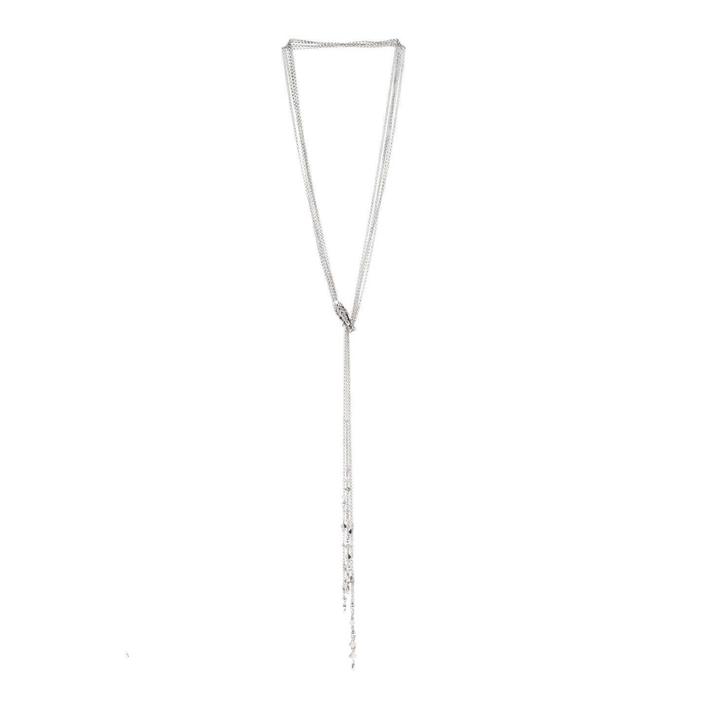 Sterling Silver Sapphire Legends Naga Dragon Lariat Necklace