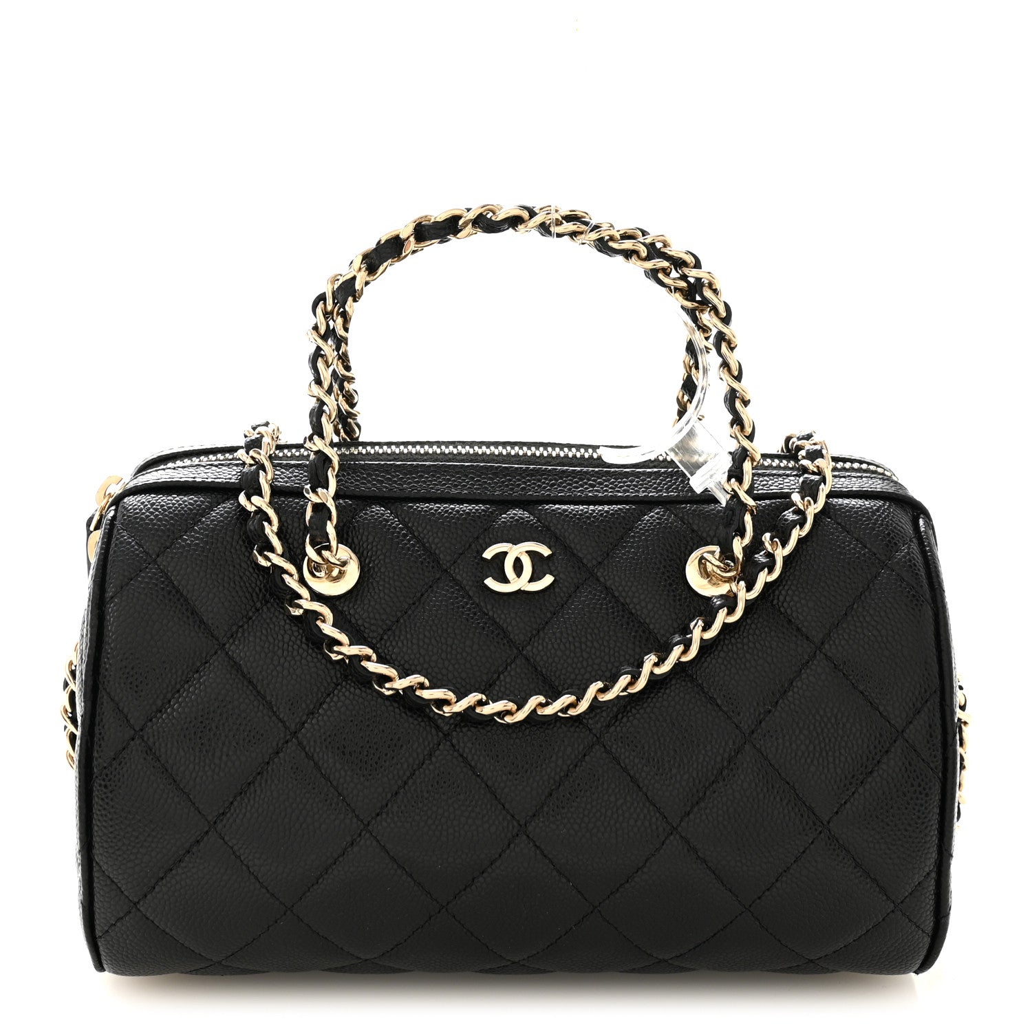 Chanel Caviar Quilted Barrel Clutch With Chain Black 1 of 11