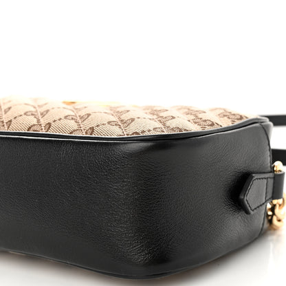 Gucci Monogram Matelasse Diagonal Small GG Marmont Chain Shoulder Bag Beige Black 10 of 11