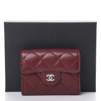 Chanel Caviar Quilted Flap Card Holder Wallet Burgundy 9 of 9