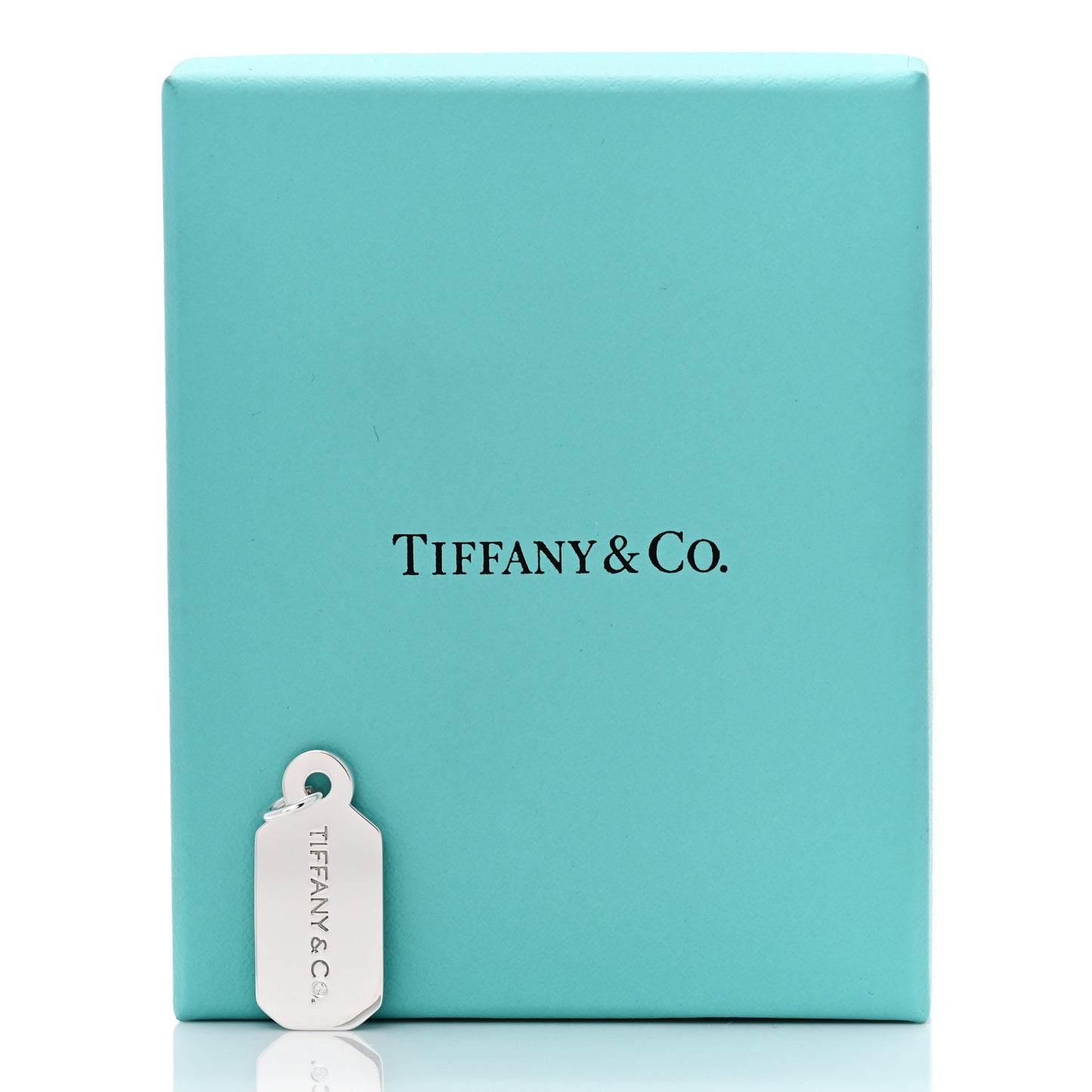 Sterling Silver Diamond Logo Tag Charm
