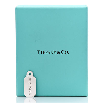 Tiffany Sterling Silver Diamond Logo Tag Charm 4 of 4