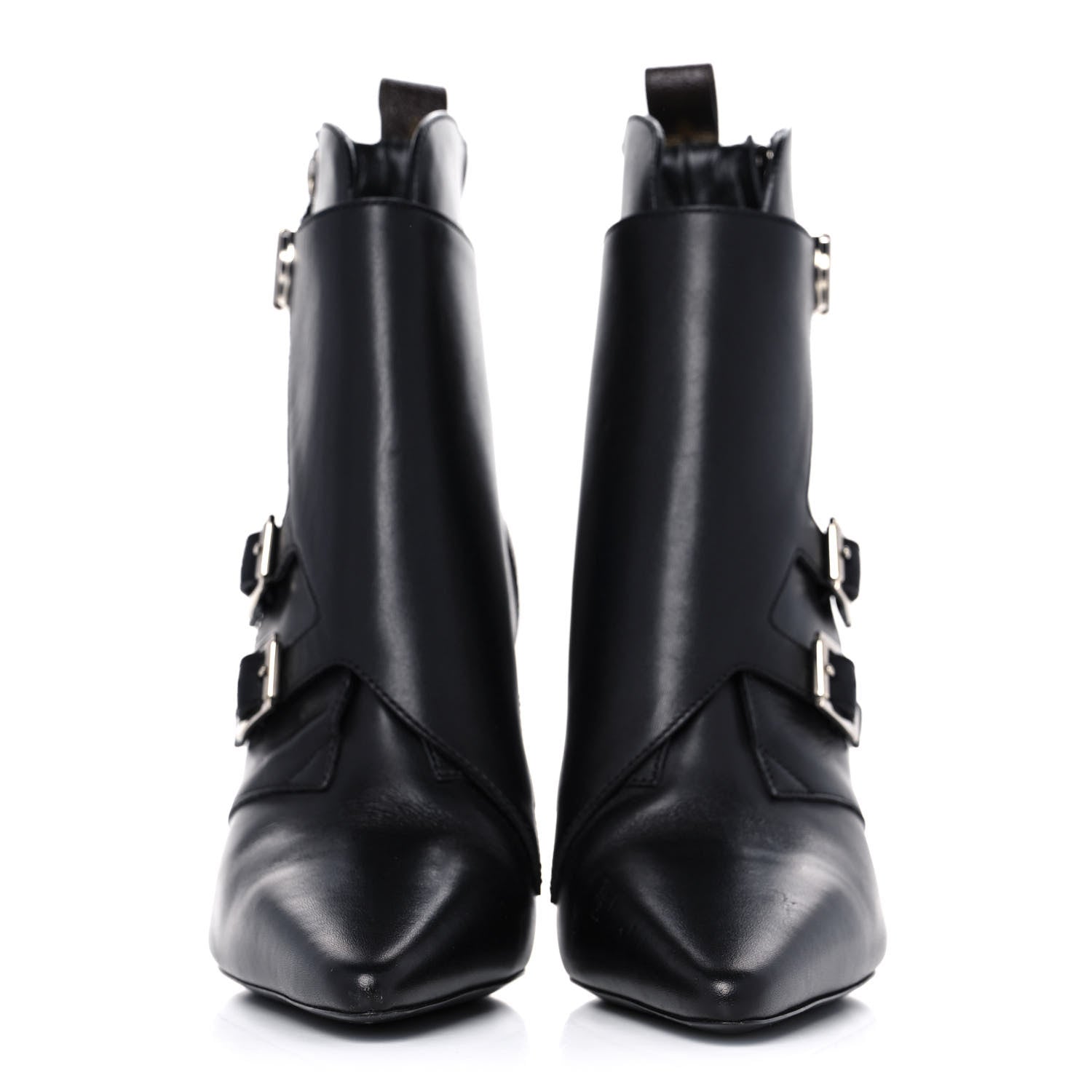 Louis Vuitton Calfskin Monogram Janet Ankle Boots 39 Black 2 of 11