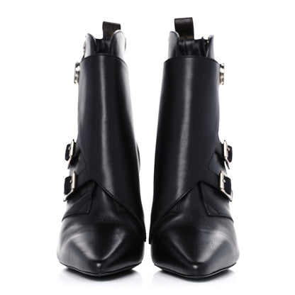 Louis Vuitton Calfskin Monogram Janet Ankle Boots 39 Black 2 of 11