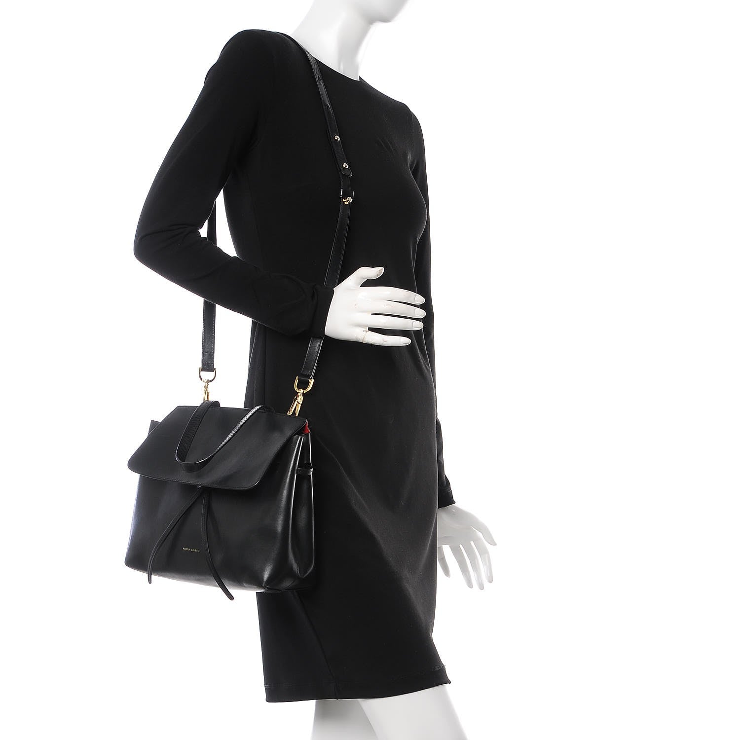 Mansur Gavriel Calfskin Mini Lady Bag Black Flamma 2 of 16
