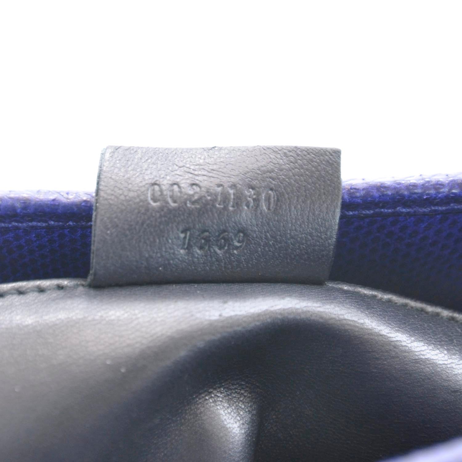 Gucci Lizard Embossed Leather Shoulder Bag Purple 9 of 9