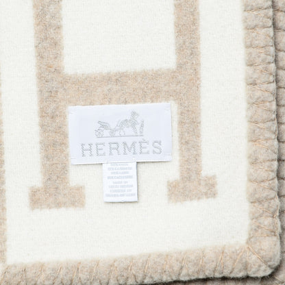 Hermes Wool Cashmere Avalon III Blanket Coco Camomille 4 of 4