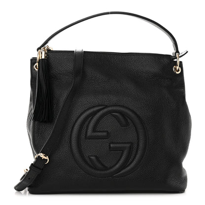 Gucci Pebbled Calfskin Large Soho Hobo Black 1 of 10