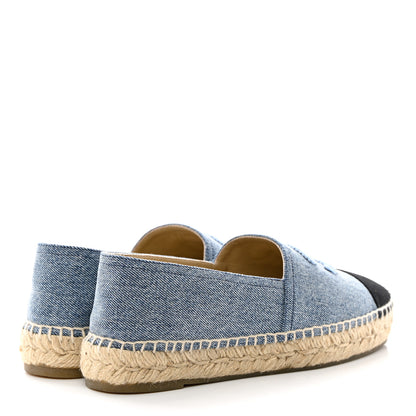 Chanel Denim CC Espadrilles 38 Blue Black 4 of 12