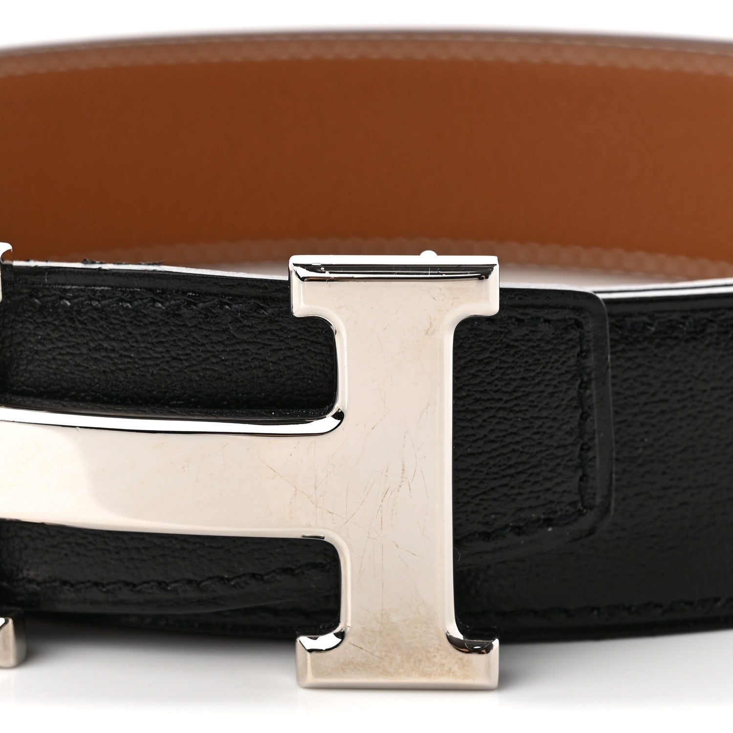 Hermes Box Togo H 32mm Belt 95 38 Black Gold 8 of 8