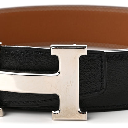 Hermes Box Togo H 32mm Belt 95 38 Black Gold 8 of 8