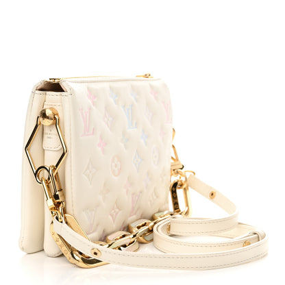 Louis Vuitton Lambskin Monogram Embossed Coussin BB Quartz Multicolor 3 of 11