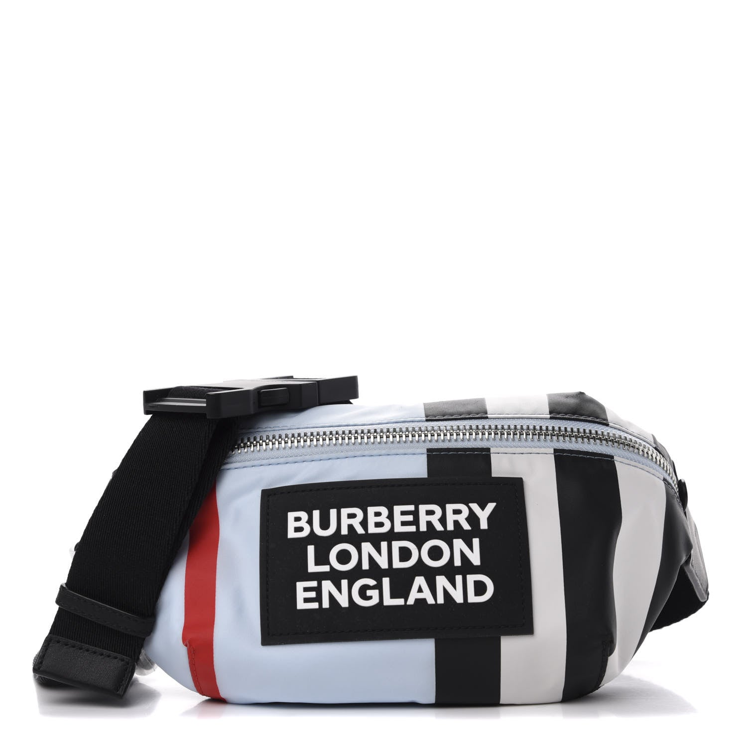 Burberry Econyl Logo Print Check Childrens Bum Bag Blue 1 of 8