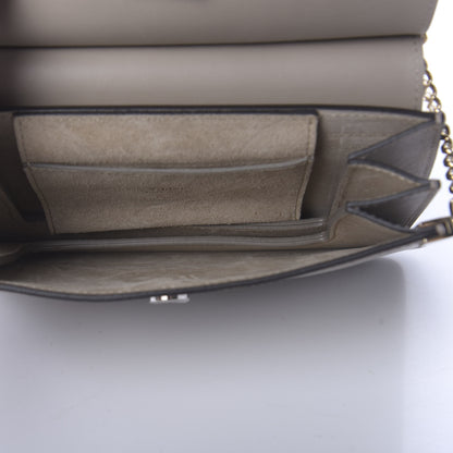 Chloe Calfskin Suede Mini Chain Faye Shoulder Bag Motty Grey 5 of 9