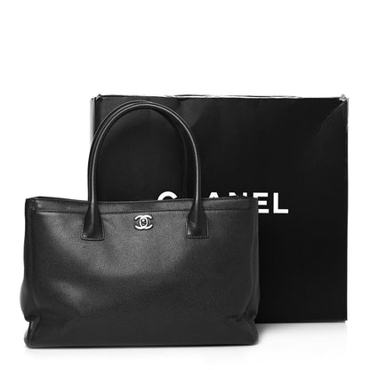 Chanel Calfskin Cerf Executive Shopper Tote Anthracite 13 of 13