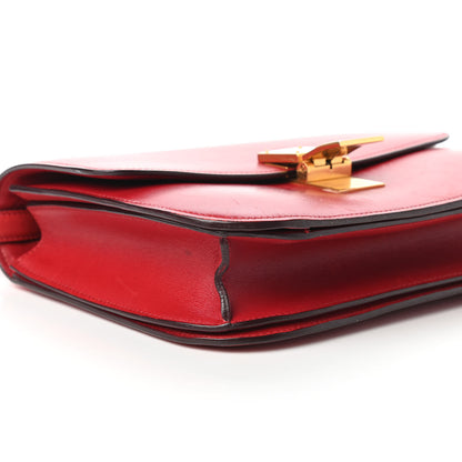 Celine Box Calfskin Medium Classic Box Flap Bag Red 6 of 11