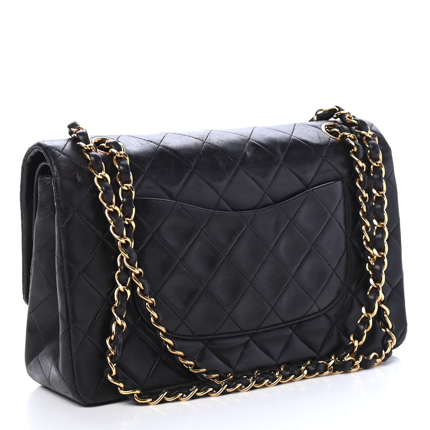 Chanel Lambskin Quilted Medium Double Flap Black 2 of 9