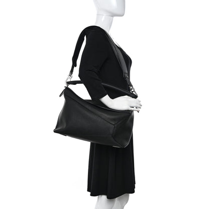 Loewe Calfskin Large Puzzle Edge Bag Black 2 of 14