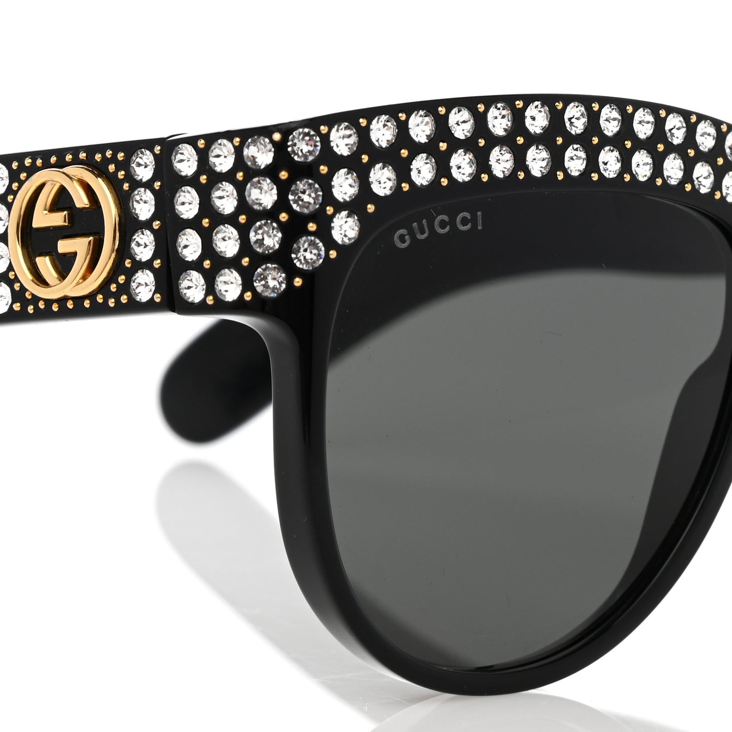Acetate Crystal Sunglasses GG0147S Black