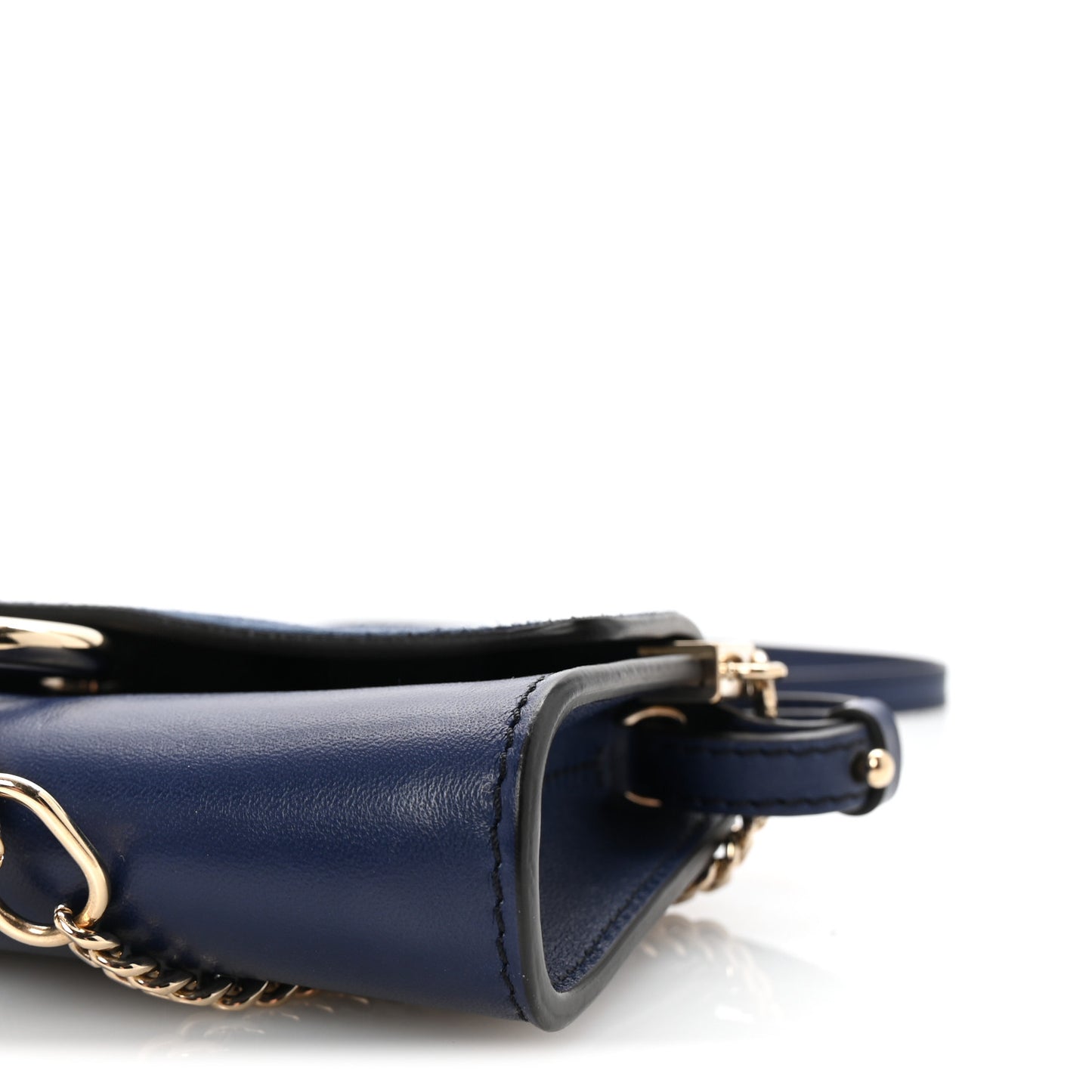 Suede Calfskin Mini Faye Shoulder Bag Majesty Blue