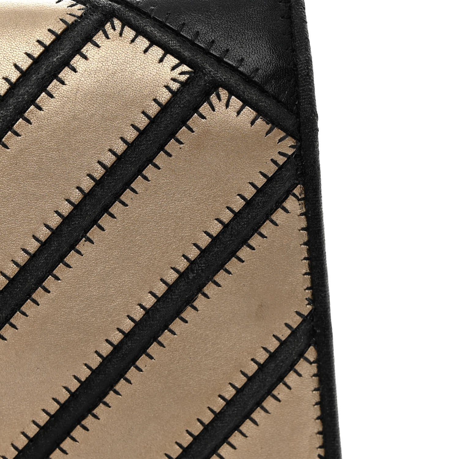Chanel Lambskin Grosgrain Chevron Quilted Small Couture Flap Black Gold 16 of 18