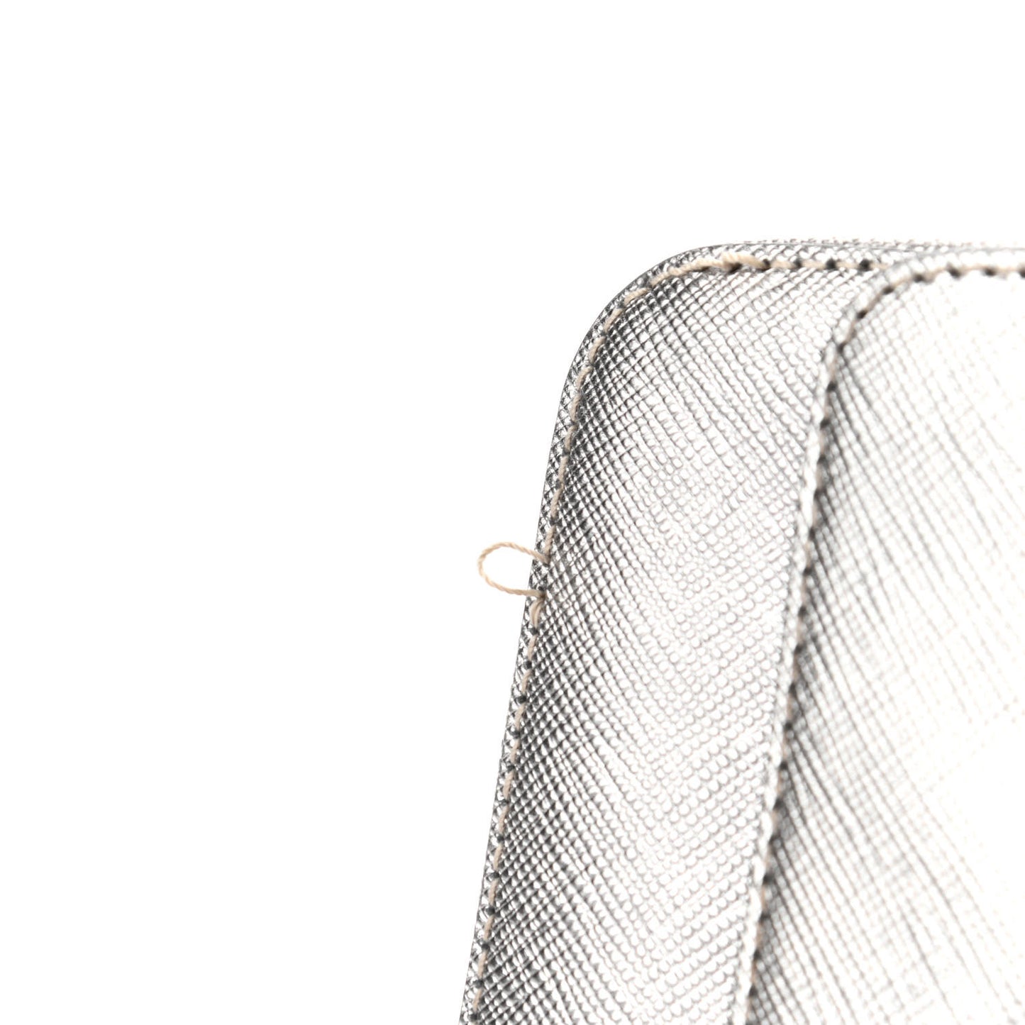 Saffiano Lux Chain Shoulder Bag Argento