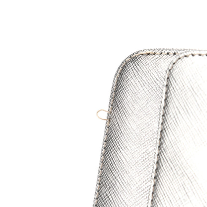 Prada Saffiano Lux Chain Shoulder Bag Argento 6 of 6