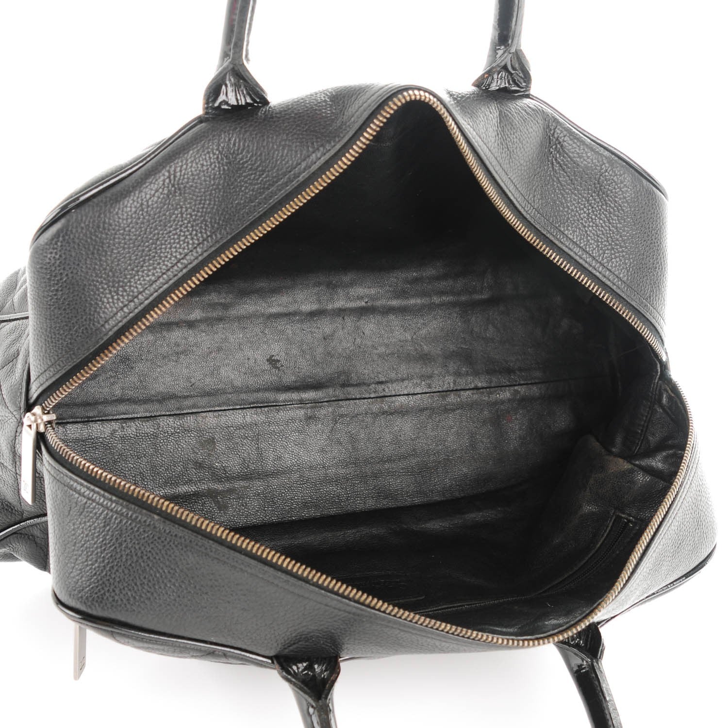 Chanel Calfskin Quilted Large Bowler Black 5 of 9