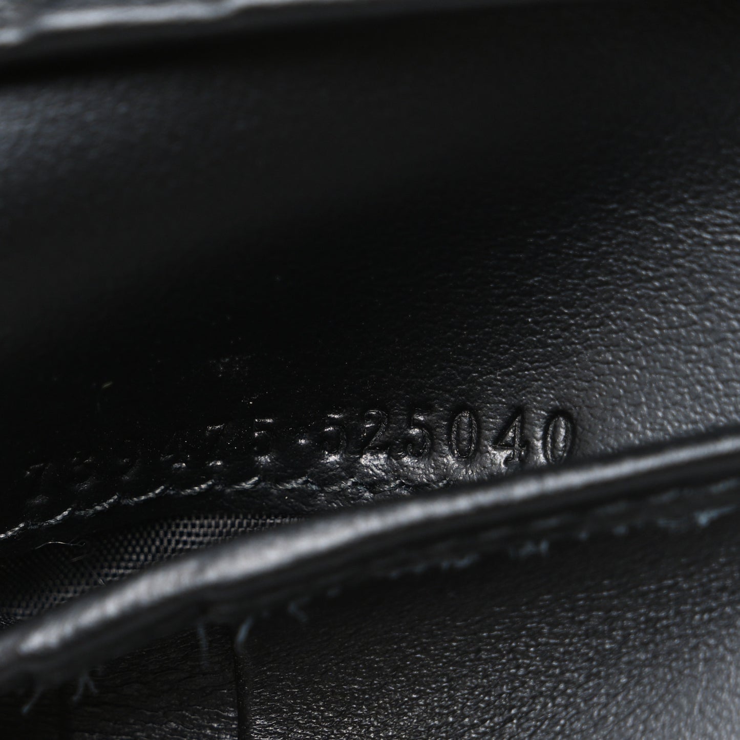 Piuma Calfskin Jumbo GG Embossed Wallet Dark Grey Black