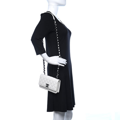 Chanel Caviar Quilted My Everything Wallet On Chain WOC White 2 of 10