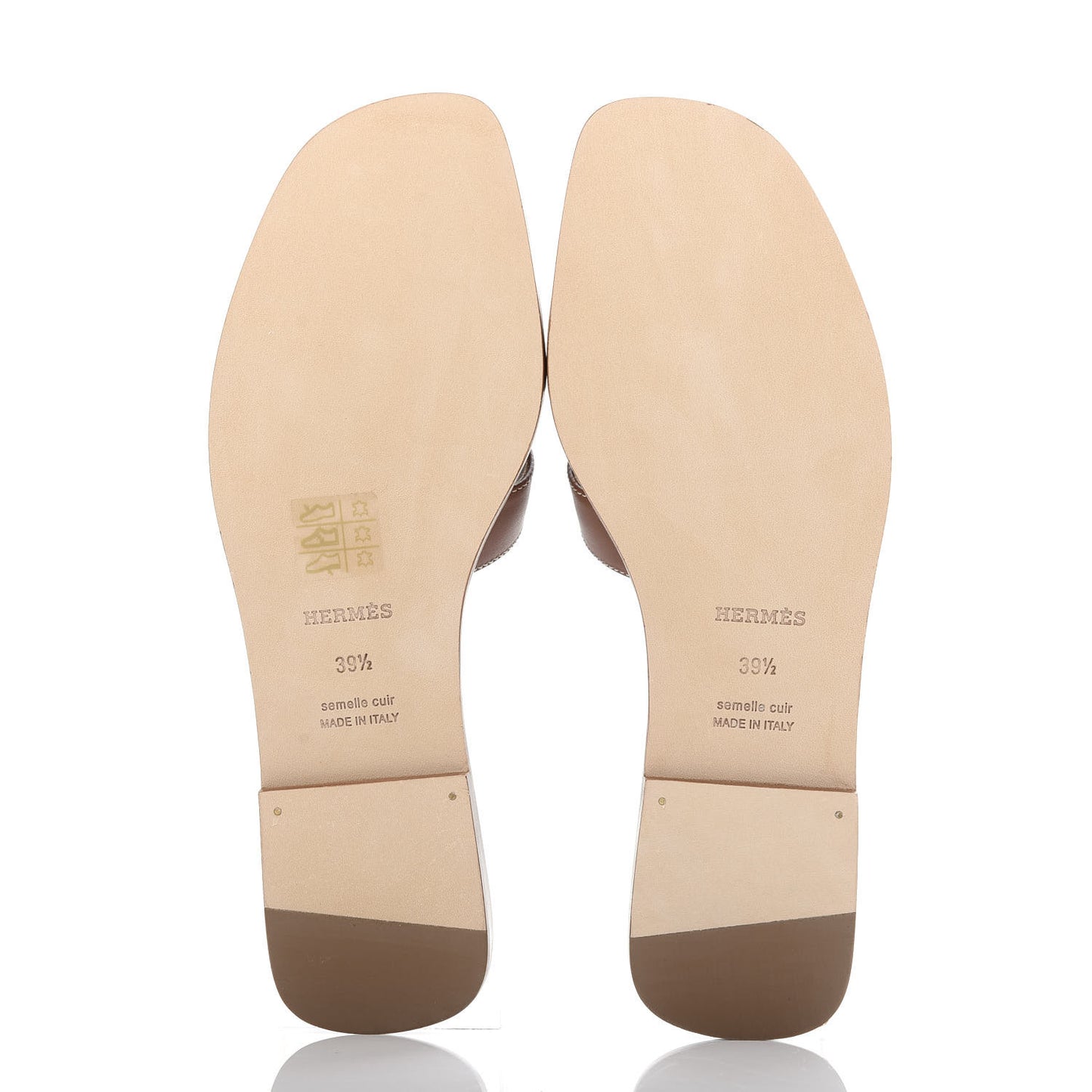 Box Calfskin Oran Sandals 39.5 Gold