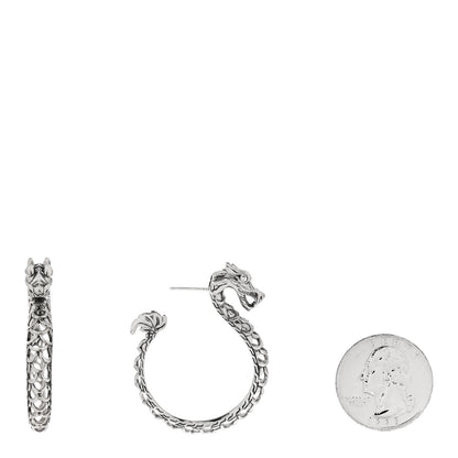John Hardy Sterling Silver Naga Dragon Hoop Earrings 2 of 4