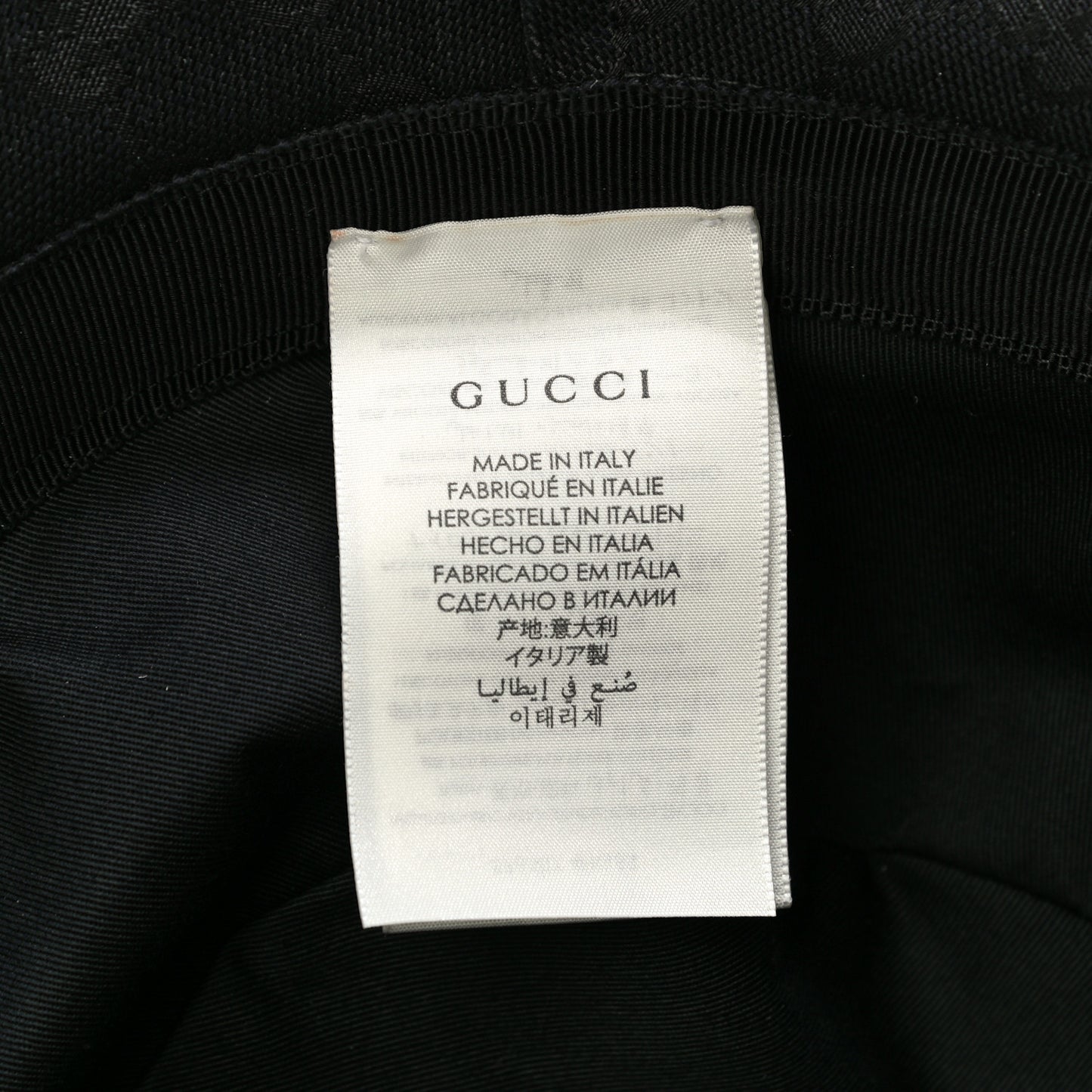 Monogram Textured Dollar Calfskin GG Jago Bucket Hat M Black