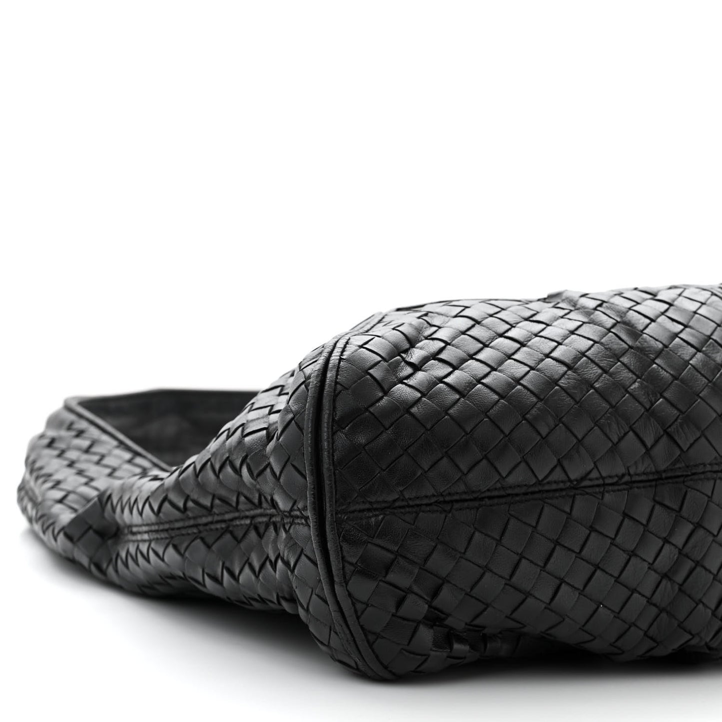Nappa Intrecciato Ball Hobo Ebano Black