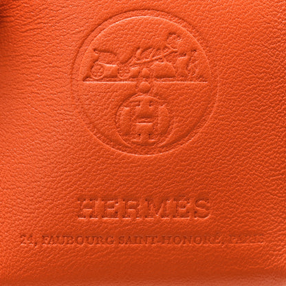 Hermes Milo Lambskin Swift Shopping Bag Charm Feu Gold 3 of 5