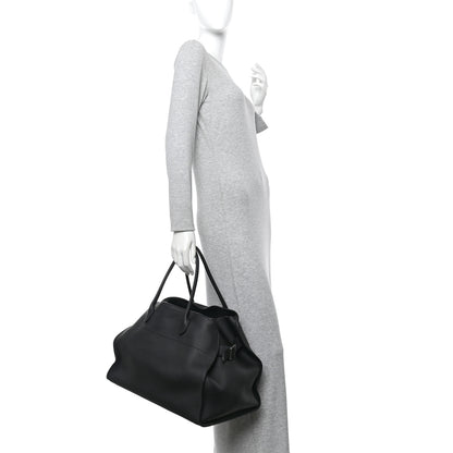 The Row Grained Calfskin Soft Margaux 17 Black 3 of 19