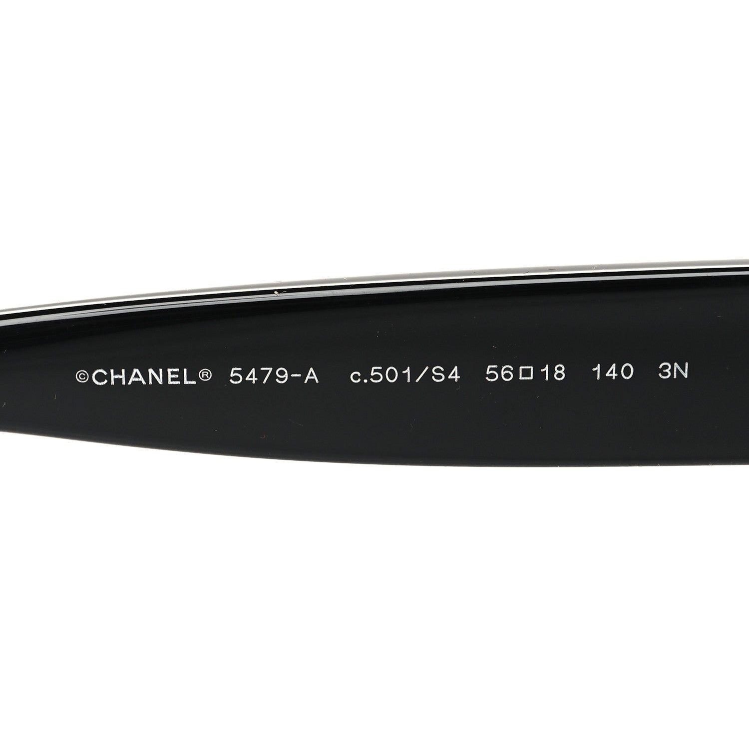 Chanel Acetate Square Heart Sunglasses 5479-A Black 5 of 8