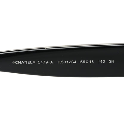 Chanel Acetate Square Heart Sunglasses 5479-A Black 5 of 8