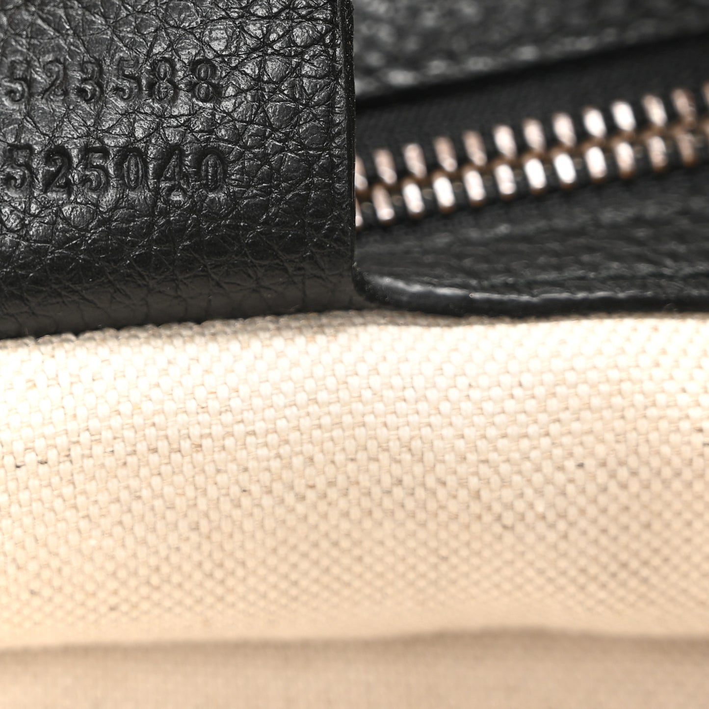Grained Calfskin Logo Half Moon Hobo Black