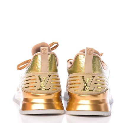 Louis Vuitton Technical Knit V.N.R Sneakers 9.5 Gold 9 of 11