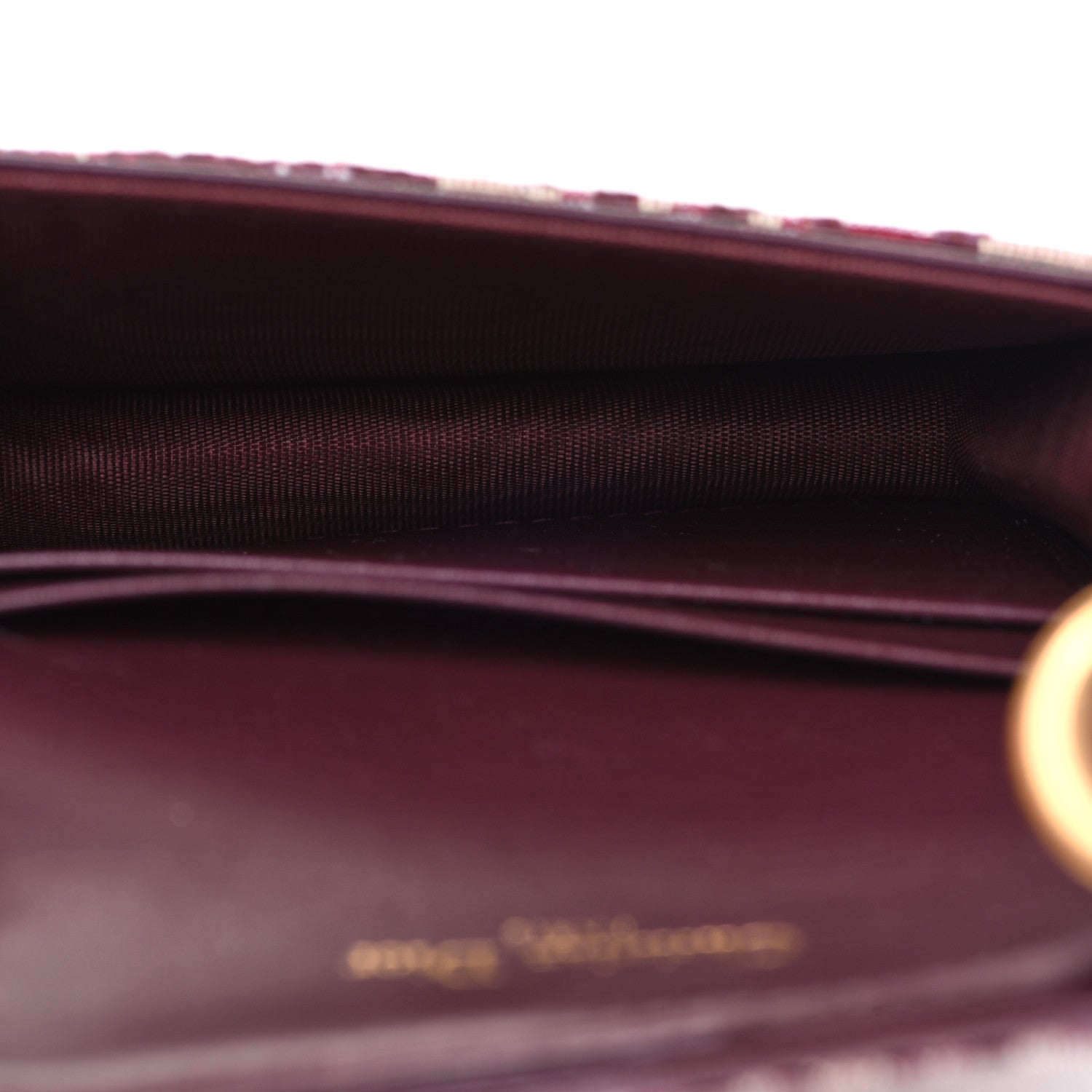 Christian Dior Oblique Saddle Card Holder Bordeaux 5 of 9