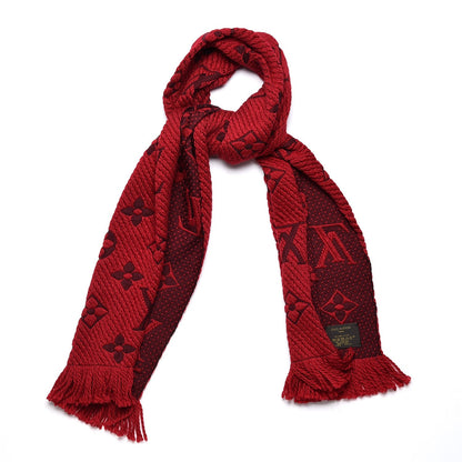 Louis Vuitton Wool Silk Logomania Scarf Rubis 1 of 4