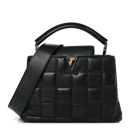 Louis Vuitton Lambskin Damier Quilt Capucines BB Matte Black 1 of 8